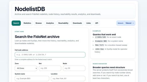 screenshot of NodelistDB - NodelistDB - nodelistaimn7qkhyxcs5k754qs4suvfgfkb3th3wggie5yhdxjabiyd.onion