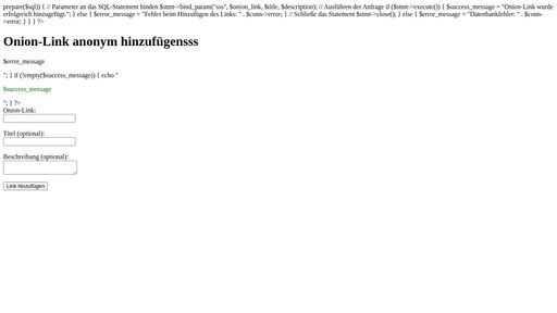 screenshot of Onion-Link hinzufügen - http://od2srrevvgyw5jw2hrq7gy4bwnr3i4jt4ogovnpzoyrhqhxlvl7xyryd.onion