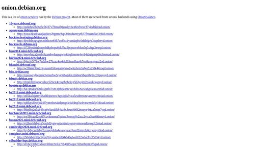 screenshot of onion.debian.org - http://jvgypgbnfyvfopg5msp6nwr2sl2fd6xmnguq35n7rfkw3yungjn2i4yd.onion