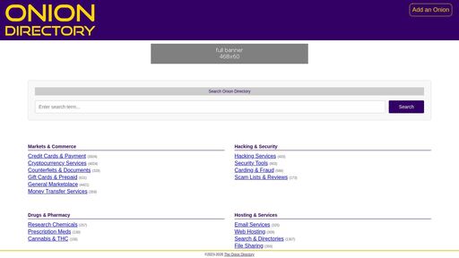 screenshot of OnionDir - Directory - oniondir4n2iostojwa7aivqzfqvl33g2p3kesmvdn4mqb3nalv5pryd.onion