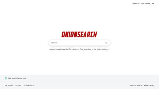 screenshot of ONIONSEARCH - A search engine on the Tor network - searchtorkhz6kac7wm2kgchk4eiwfhijxege5a2mmemqnmezzgnweqd.onion