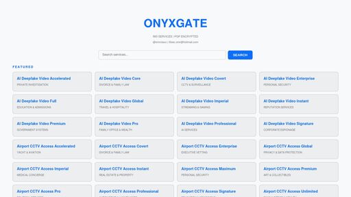 screenshot of ONYXGATE - 860 Hacking Services Database DDoS ATM Jackpotting Spyware Deep Web Ahmia Onion - caumlmlege4vsmeezua4qtg7zdawasuj2kc6czk7gn4ufwbnuhz73cid.onion