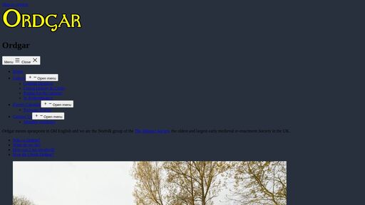 screenshot of Ordgar – Viking and Saxon re-enactment - ordgara4ddedfgb2faekirqcperwx7xnk54he7x7lls3dn2d43vyiqqd.onion