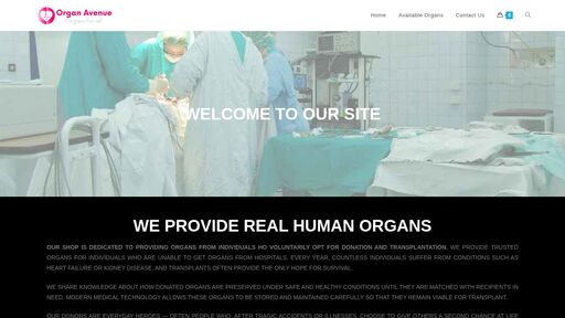 screenshot of Organ Avenue – Organs for all! - lej5mcaqvgcscvhrbv4ec57ndlpwodljnstmlsdjd3debwlqmktt55ad.onion