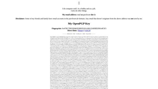 screenshot of Parckwart’s Website - http://45tbhx5prlejzjgn36nqaxqb6qnm73pbohuvqkpxz2zowh57bxqawkid.onion/