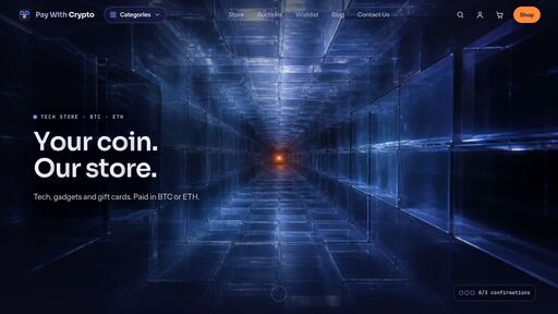 screenshot of Pay With Crypto : Technology, Gadgets and Gift Cards - paywith2pqb67vxojfxn2vnntzc3qq6fzf6bwotblhlubhyan55qs3qd.onion