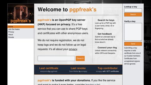 screenshot of pgpfreak's - pgpfreake3valkfdt2id4x6smq6uial4xa4wy2woyzuvf35n4f2eruid.onion