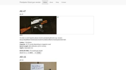 screenshot of Pistolpete Ghost gun vendor - Buy Guns Online | Buy pistols online | Anonymous Gun sales | firearms for sale | guns for sale | session: 05cea796a8ff88e97926461db1031b5078139bb614fbbd7a7ed20aae6c29e07a60 | buy untraceable guns | - r3lymibgjjmr23hdofvlnf3nwzlv7adoimemiejeygx3peea7kw6leqd.onion