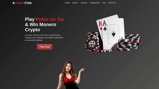 screenshot of PokerClub - 7gygwhma7u73okzigqc6szrwyzfvcl4g62jbdxxc6v3uevx27bvfqryd.onion