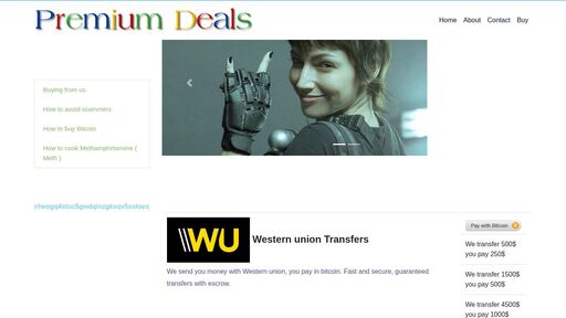 screenshot of Premium Deals| 
Home - cgft4stdzmbx77bt3oe26aya4gghkocb4lbsi4bzivvbf57autdhptid.onion