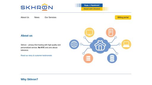 screenshot of News - Skhron OÜ - http://skhroneuxrnchfz3wifchkju6spd3nx4krqe6zbx65hsax7qsbubb4qd.onion/news