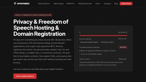 screenshot of Anonymous VPS Servers | Mynymbox - http://mynymecyaiv7t55qiggp76rzqz35si5g7nzdh3yci4wiqbmlwqg7xeyd.onion/vps