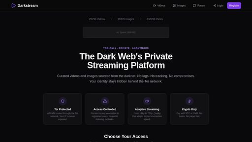 screenshot of Private Video & Image Streaming on Tor - Darkstream - darkstrm2w32anvy3putbxqe4zk527yl2rd4ccd7ihjrbqxuxyoeu6yd.onion