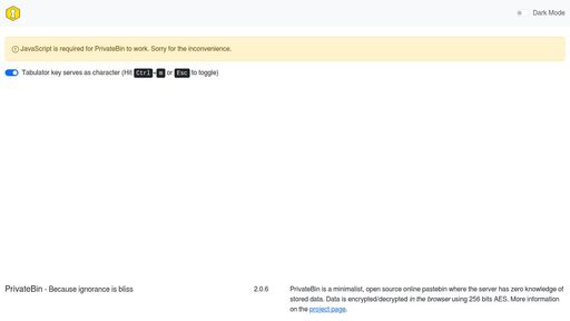 screenshot of PrivateBin - 5b6kg6vyo4uk2w7y6eibyuhvpoxnkyaxkjqo72pomcbgbqfmenas3eqd.onion