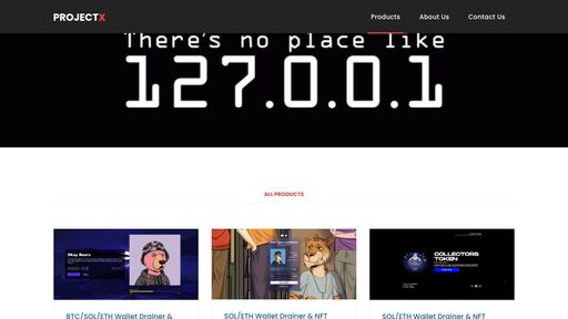 screenshot of ProjectX - http://kbtbt6tpiyff4qompwhd5eees67w7676f72vpimruafj2y2zbphqr3yd.onion/about.html