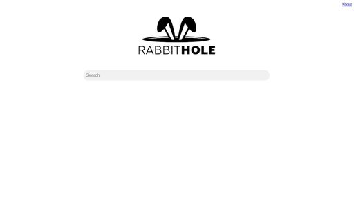 screenshot of RabbitHOLE Search Engine - http://rabbitholen2e2u335zvvqubf4732vq6xi2sxyiuy5uk75mysn4o62ad.onion