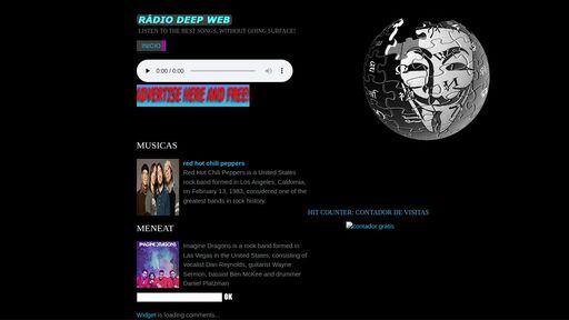 screenshot of Rádio Deep Web - http://tmnguwi25tpvx6lhsmmnxwqvkntepyqtaz3adhcezudl74ae7oclc7id.onion