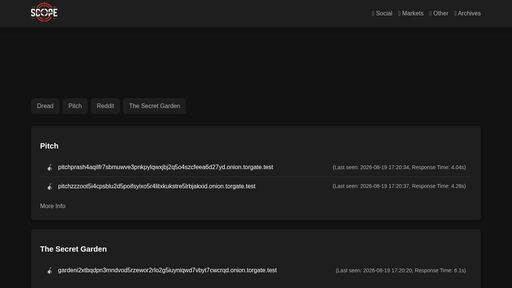 screenshot of Scope - scopeifdbkpckajcah2ihut6w5zr54iwng3tfe6tc4yjechpw6ojflid.onion