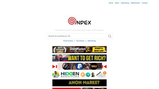 screenshot of Search Engine | Ondex - http://ondexh4626rv65z6t6fajjjrxfgipwamjixnwnmuui5bgyfpvf5hxrad.onion