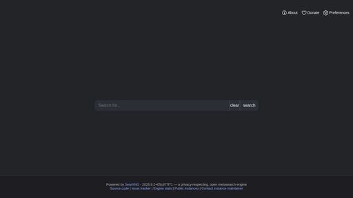 screenshot of SearXNG - http://searxokthnxmo7ndis35jpts2tawcwvbovuy47qtavwo7oq4jgcm5gqd.onion/stats?engine=startpage