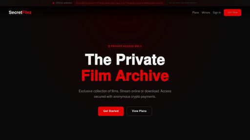 screenshot of Browse — SecretFilez - http://bcfqdd3slplfrn767xiposbwl5gl3aariot77mqkdroyydravmx4nzyd.onion/movies.html