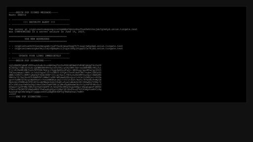 screenshot of Security Notice - cryptonx6nsmspsnpicuihgmbbz3qvro4na35od3eht4vojdo7glm6yd.onion
