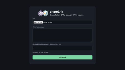 screenshot of ShareLnk - Upload - http://sharelnksc6dofh4x5563kkt2slhe6sfpyodqbkypuqejd3t64wmurqd.onion