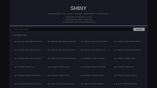 screenshot of SHINY - 2000 Hacking Services Database Access Social Media Corporate Espionage DDoS Reviews Deep Web Ahmia Onion - lbkp3ahrxbkrvliw57veux25sfndqc3pjvxn5hhleynleokfislrlgid.onion