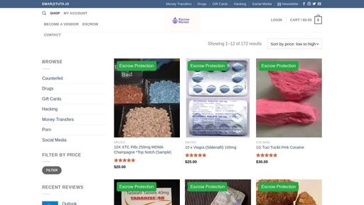 screenshot of Shop - Escrow Market - escrowlgdlfbh43sdp3sf4bjvgdhesyr6c5vidncjkjgrfjxjh2xzoid.onion