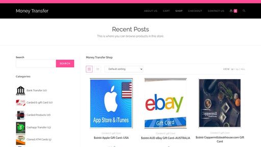 screenshot of Shop - Money Transfer - 3dalhbtxq6xsdl3w3ptrr2lu3btrzga6reovhc4rdam7njfuwcssyuad.onion