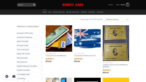 screenshot of Simple Cash Shop - Simple Cash - Credit cards, Transfers, Gift Card - obu5rbe3oybdta6enlhwmcgxk6bhcbqiknmppkzddm5usj34xyesrnyd.onion