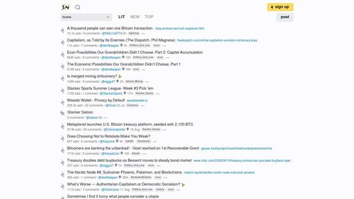 screenshot of stacker news - snsnsnya6h3ot563f3p566wuhfoklkg5f62hokdlaqzcaub3gf4xlxyd.onion