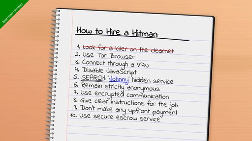 screenshot of Step-by-Step Guide on How to Hire a Hitman - hitman3cnqniykovbwbgdkegmzppoa2w6vesvymgpst45yy7scb5dxid.onion