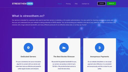 screenshot of Stressthem :: Instant IP Stresser - IP Booter Panel - p4mtww54r3y6v2psfujg2jlzpgcobp2zxuo4zw2we3tw2f5pic2budid.onion