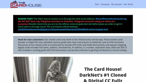 screenshot of 13000$ Balanced Visa Gold DUMP + FULLZ | USA – The Card House - http://cardht5mmdumnsnmj2jegwyrct2mzxlnazqwk4wtnzjezfq7bwijb6yd.onion?product=13000-balanced-visa-gold-dump-fullz-usa