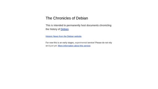screenshot of The Chronicles of Debian - http://mowyaze2i4wfnyl5mgmhv67cditlvs4zicqbjj57lzhxfvfphd34dvqd.onion