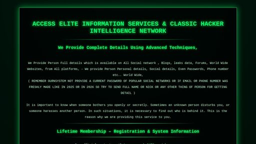 screenshot of THE CLASSIC HACKERS - z6qlou4ix36erqwoc2znt6eyp3uvm224gwt55yzganda5ivjk5syjkqd.onion