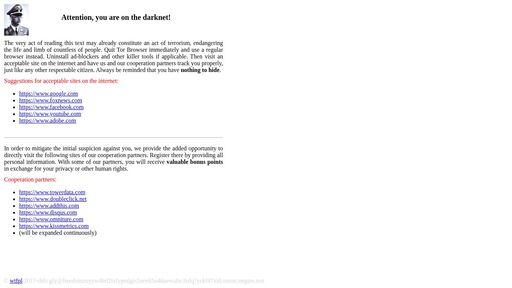 screenshot of The End of the Internet - freedomzxyyw4hrl2ixlypmlgis5zev65o46uewafw3zdq7yckf47xid.onion