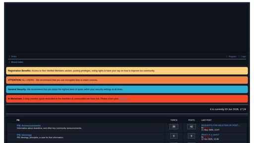 screenshot of The Pedophile Information Exchange - Index page - pie4utuwnzfkjyluvwqyijk5kl5dvkmfant3capij77n26k5cvef3yqd.onion