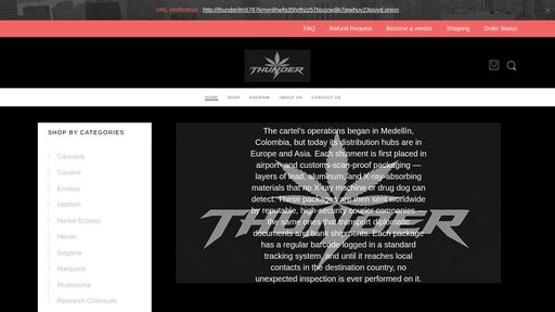 screenshot of Thunder Kartel – This network supplies affordable drugs, widely accessible throughout the world. - thunderilm5767kmynlihwfg35hrthzz57bsozwdjb7jewhuy23psiyd.onion
