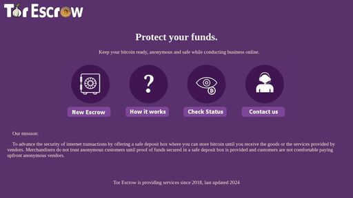 screenshot of Tor Escrow - http://torescqx75rddaeg5oxgavrwrcyofv5db7bdogp5edt7mo7hjkphmwid.onion