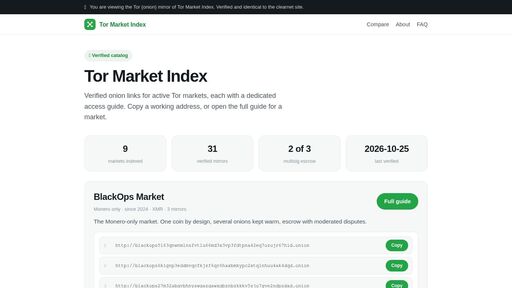 screenshot of Tor Market Index, verified darknet market onion links 2026 - torindextn7gw26f7asr6yhlao6uo2yba3jehvf5efjquqjunuxrepyd.onion