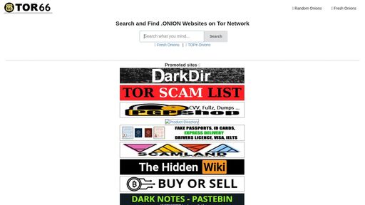 screenshot of Tor66 - Deep Web Search Engine | Find .onion Websites on Tor Network - tor66sekisdblpgxdbhjnewzhodzcadifz52272uewey77jfuxwoxtyd.onion