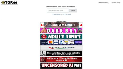 screenshot of Tor66 - Search and Find .onion websites - tor66sewebgixwhcqfnp5inzp5x5uohhdy3kvtnyfxc2e5mxiuh34iid.onion