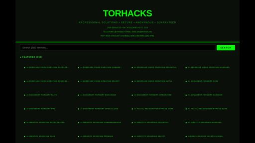 screenshot of TORHACKS - 1500 Hacking Services Database Access Social Media Corporate Espionage DDoS Reviews Deep Web Ahmia Onion - zqmlrtv3pqdjej22eutlucz5ovi5f7hllcgvhoyxyldehiespvrji4id.onion