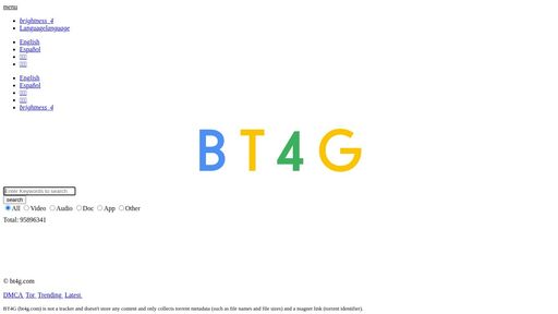 screenshot of Torrent Search Engine - BT4G - bt4gcomcf45mceic277o3goxvizgh6yj6vazoj4o63wfqujzykzdavyd.onion