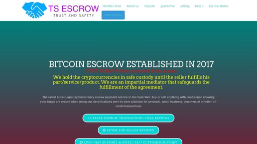 screenshot of Trust bitcoin escrow – Trust And Safety – TS ESCROW-Bitcoin and Cryptocurrency Escrow Payment Service TS ESCROW TRUST AND SAFETY DARK WEB Bitcoin and Cryptocurrency Escrow Payment Service - trustyc2z7dktgzgd56obxil57cx74whszod4adr4kwabxpn5ch4lpad.onion