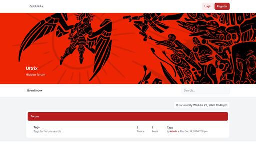 screenshot of Tags - Ultrix - http://ajzhydyl3qmdy4qfqxz4ozkpgjxukyi2vwqjoxm2rwwvfq7nemckiqyd.onion/viewtopic.php?p=12