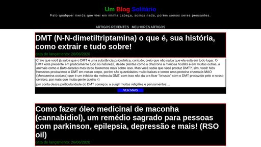 screenshot of Um Blog Solitário - th4elxfte2txbayudegqd6h3pjcnqlvnjyfrymwuoumrrkeerynvcdid.onion