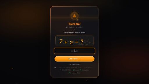 screenshot of Verify — ''Scream'' - 5ozayj5y776et3vxt4vrezyjo4bjpkdjmzwjheqczdwplq5czrzyzmad.onion